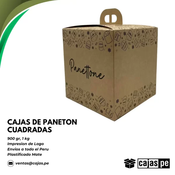 Cajas DE PANETON CUADRADAS