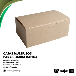 Cajas Multiusos para Comida Rapida Pesonalizadas