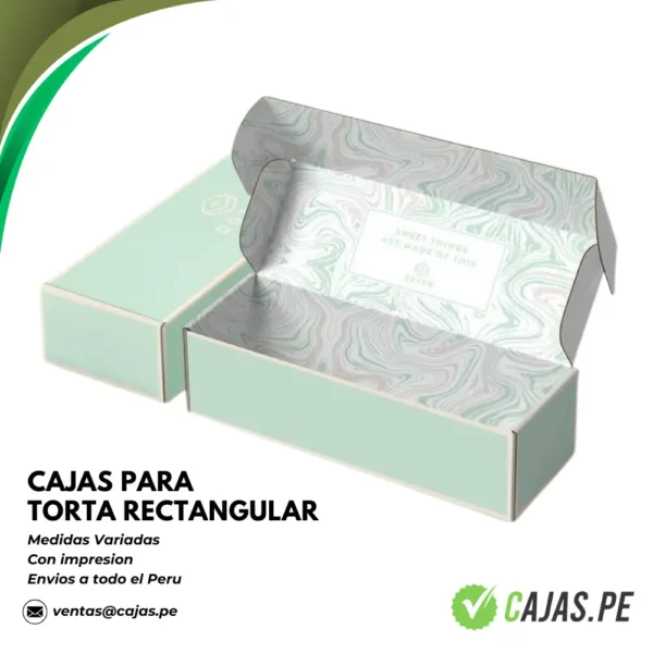 caja para torta restangular