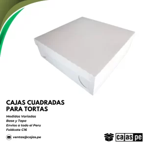 Cajas cuadradas para tortas personalizadas