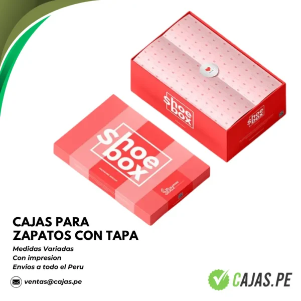 caja para zapatos con tapa