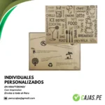 individuales personalizadas de papel