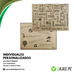 individuales personalizadas de papel