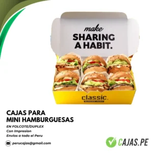 Cajas para Mini Hamburguesas