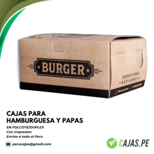 cajas para hamburguesas y papas